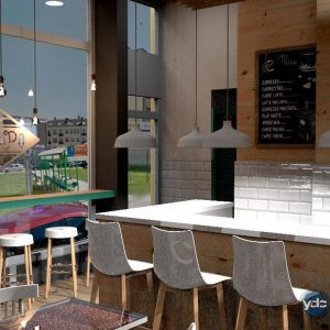 Café do Centro Boceto 3D